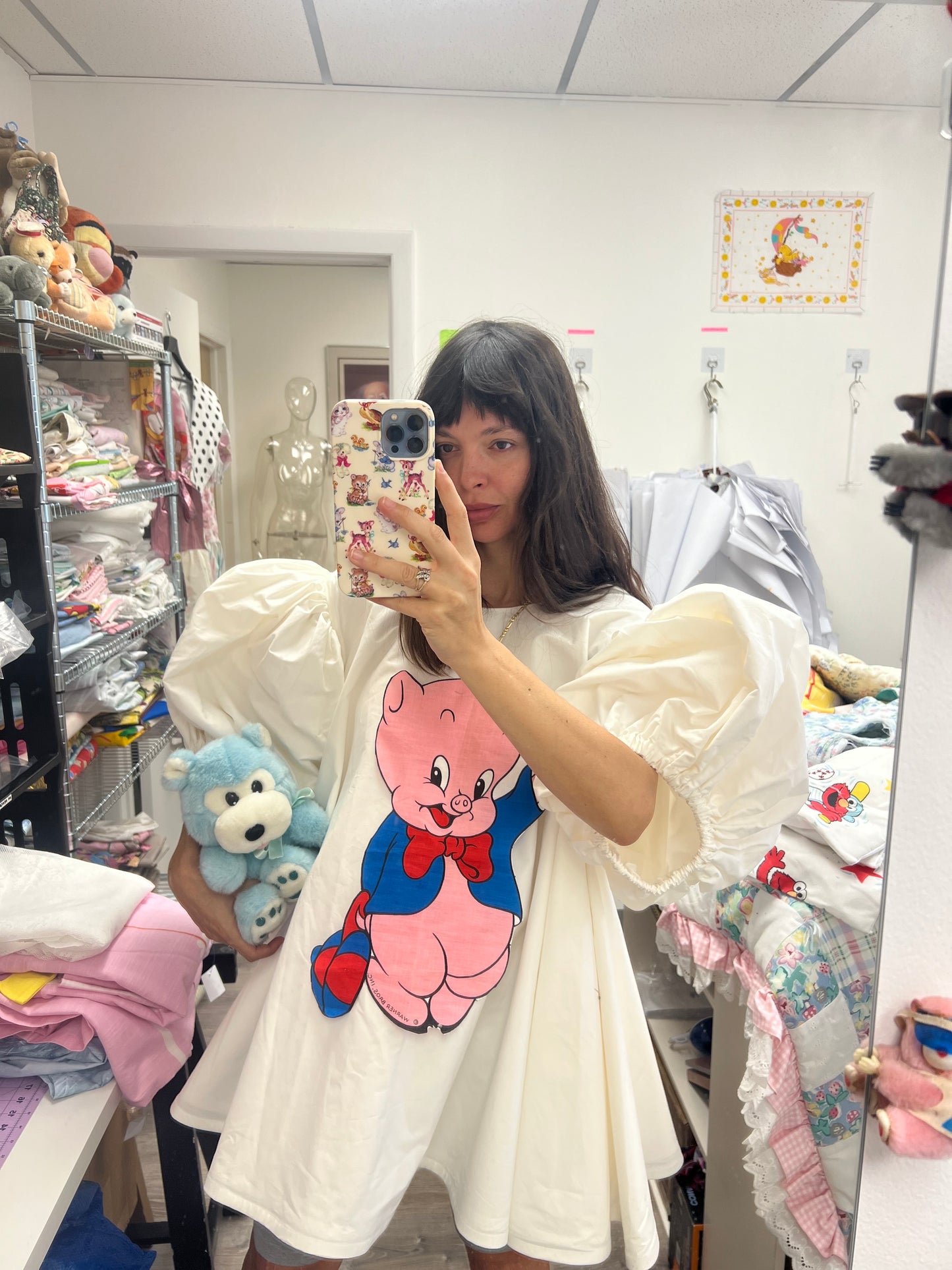 The custom Sophia dress in piggy