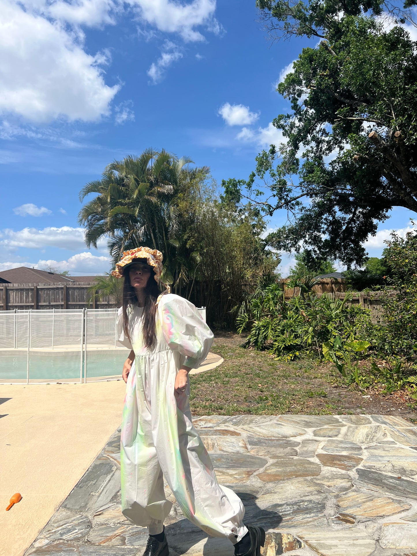 The amelia jumpsuit in face paint