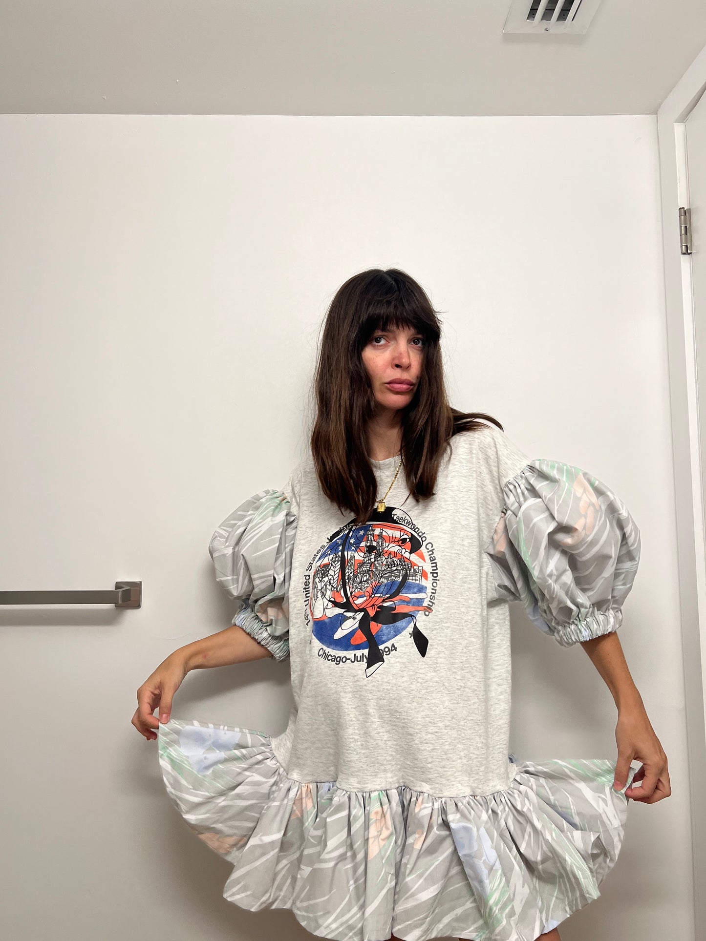The sleep shirt dress in taekwondo loosey