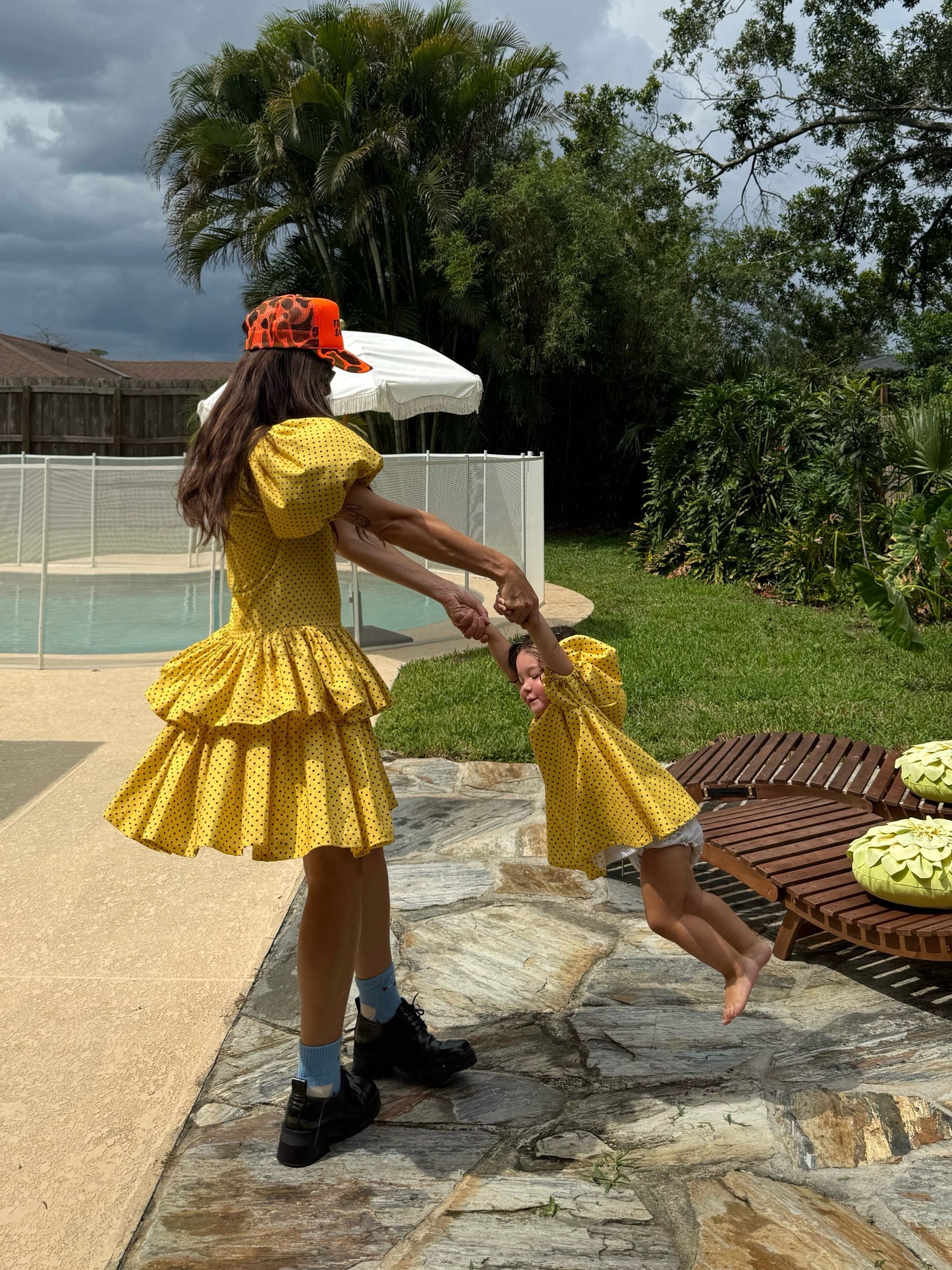 The little miss Sophia dress in bumblebee