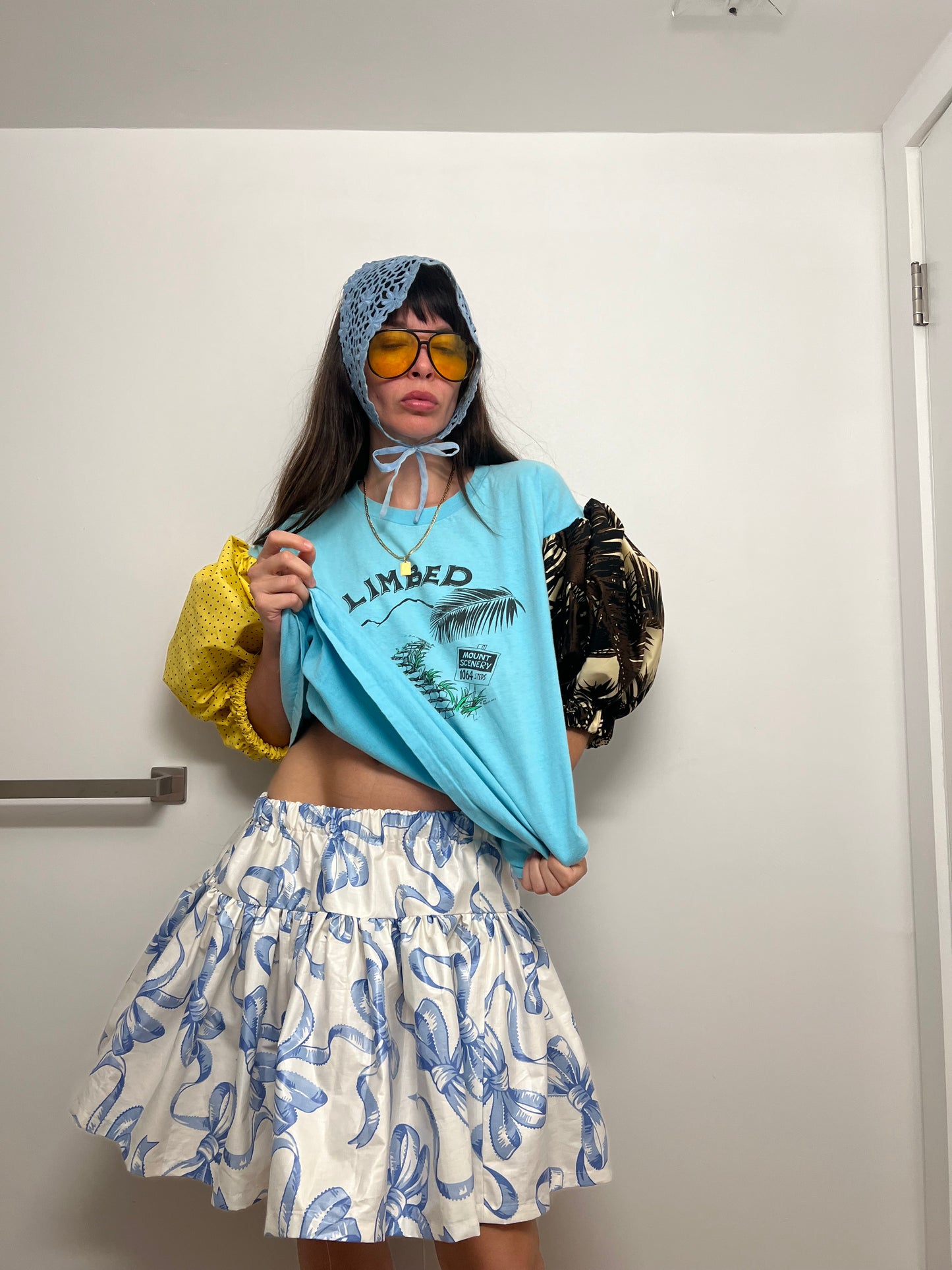 The Summer skirt in blue ribbon