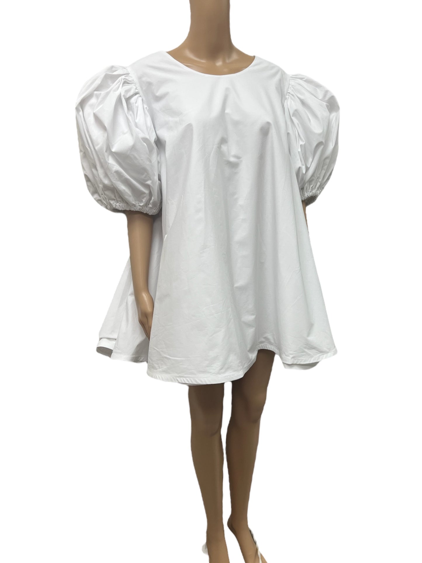 The Sophia Dress Sample in snow white