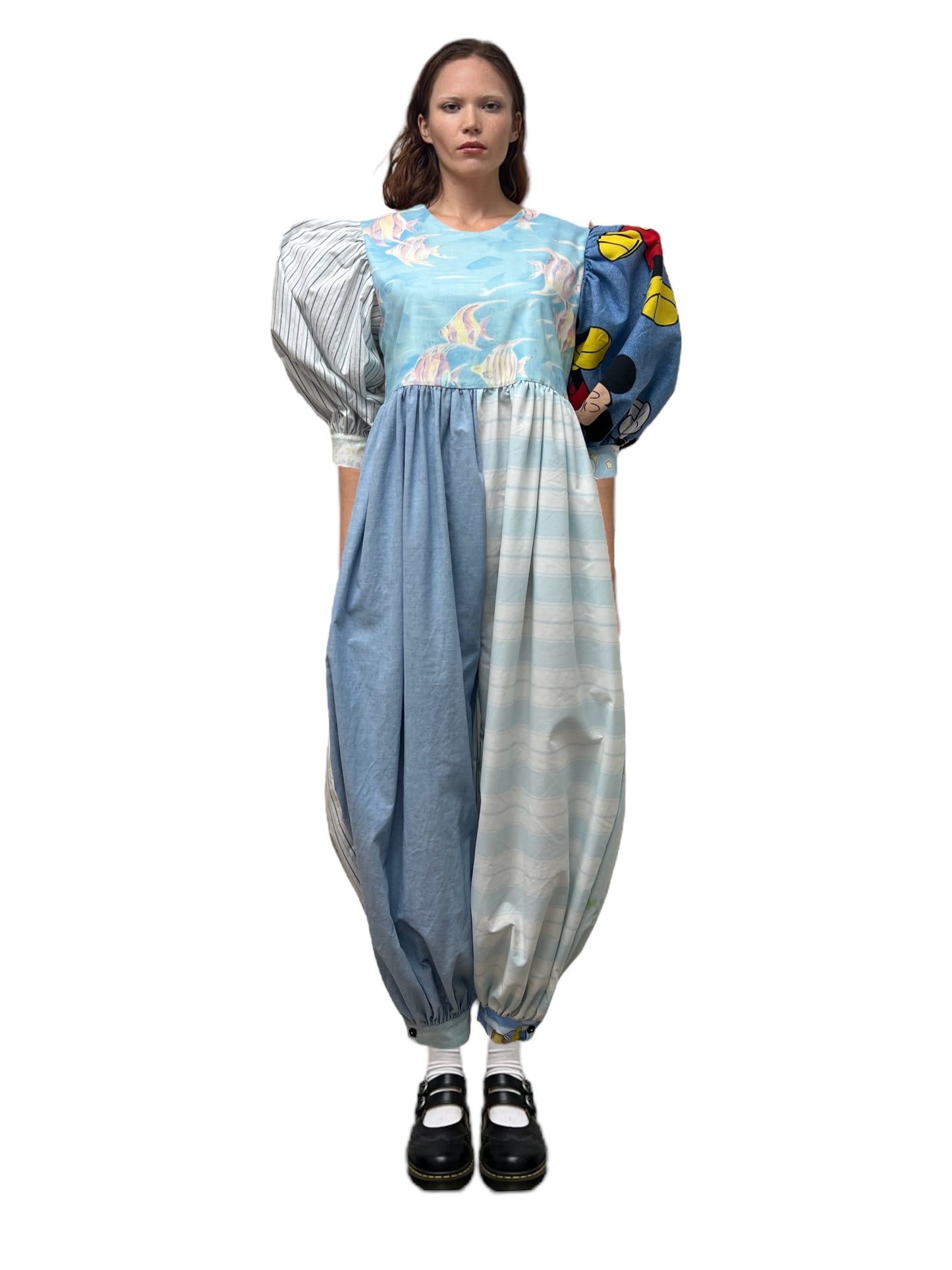 The Amelia jumpsuit in custom blues