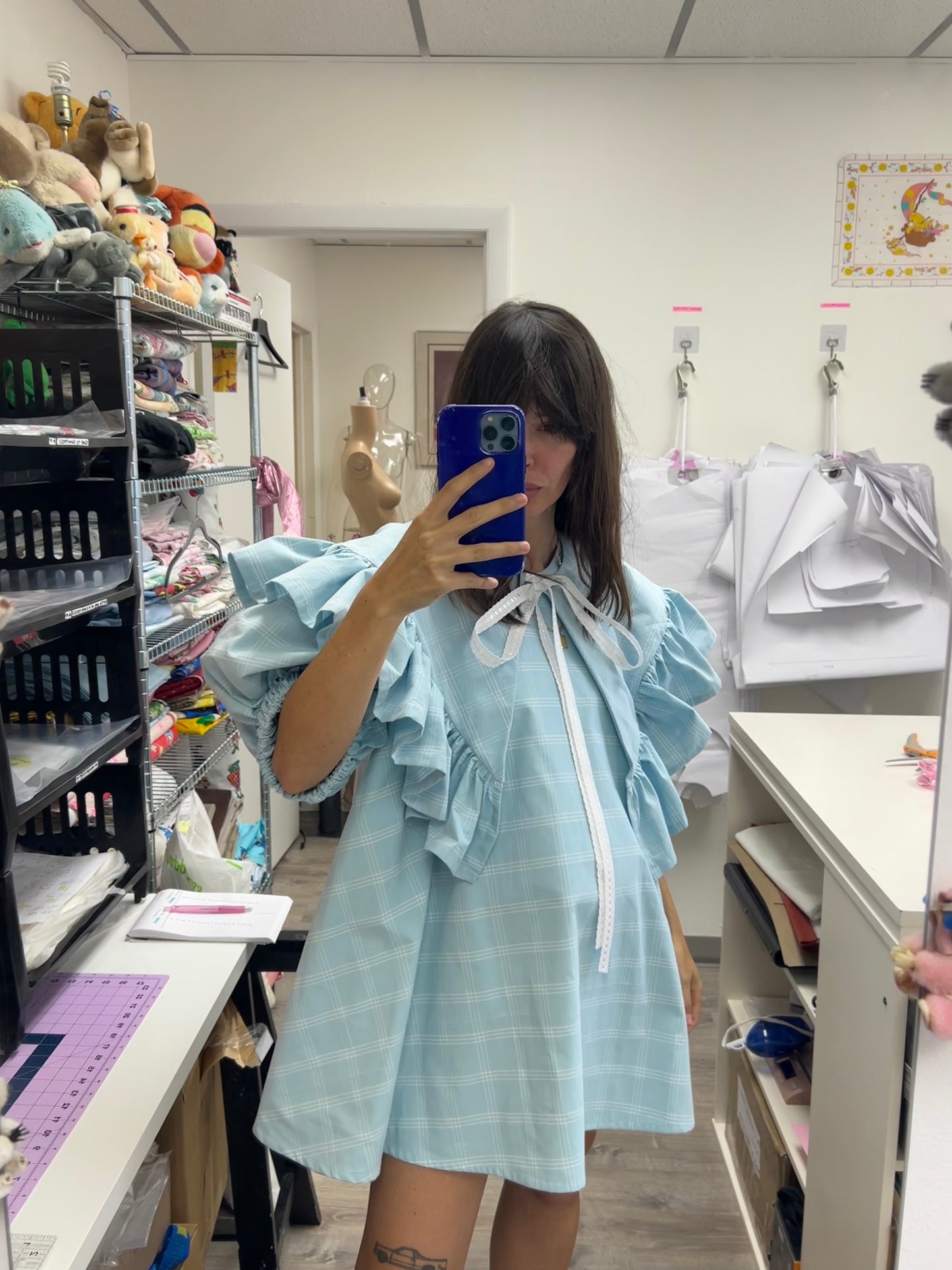 The Sophia Dress in little boy blue