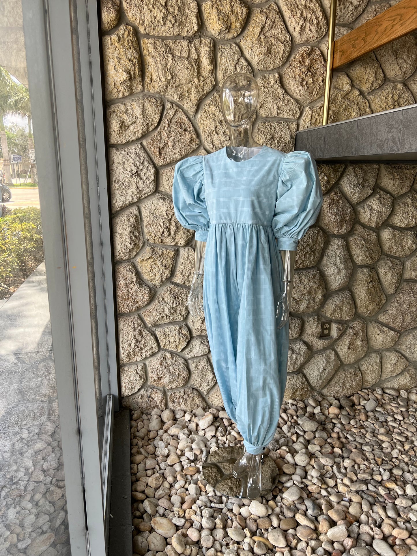 The Amelia Jumpsuit in custom little boy blue