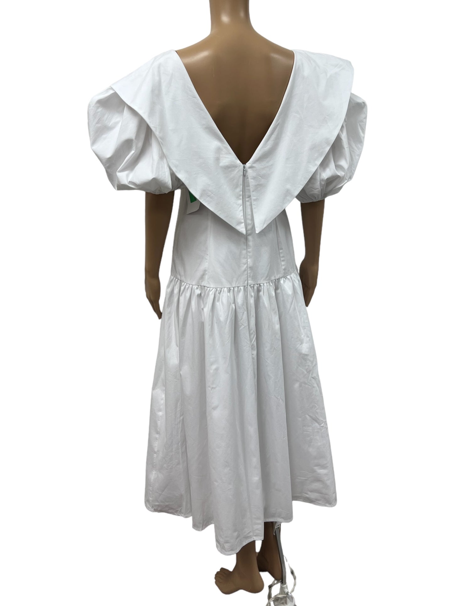 The Olga Dress Sample in snow white
