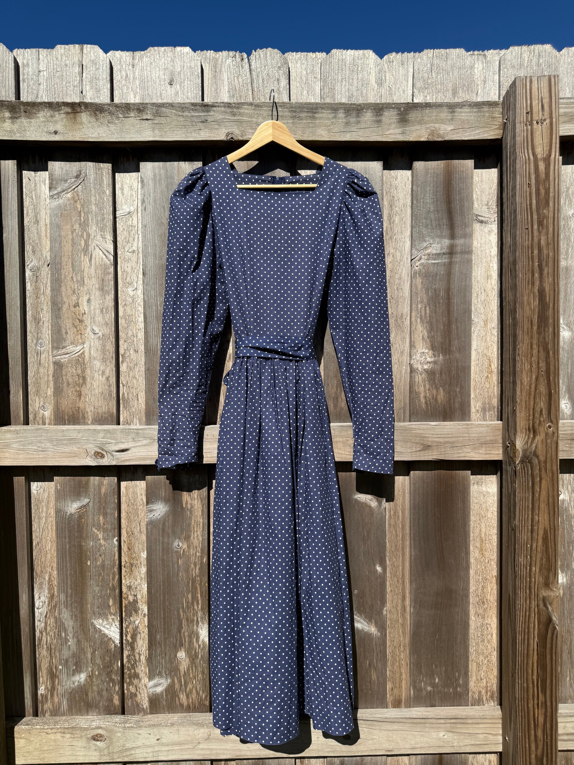 vintage laura ashley dress ad cut back neckline with large bow trim Very Early Vintage Laura Ashley