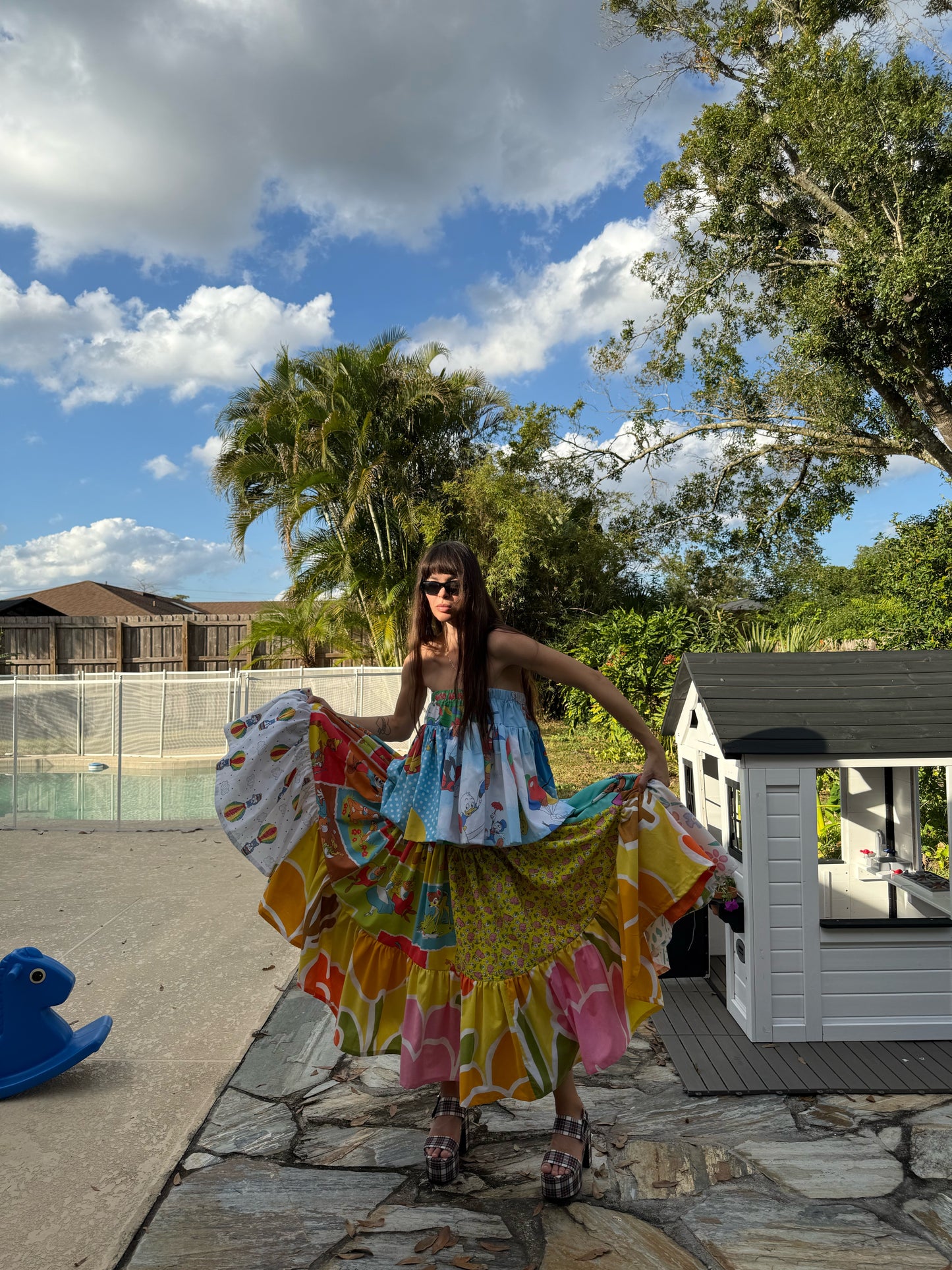 The Vivienne skirt in tangerine