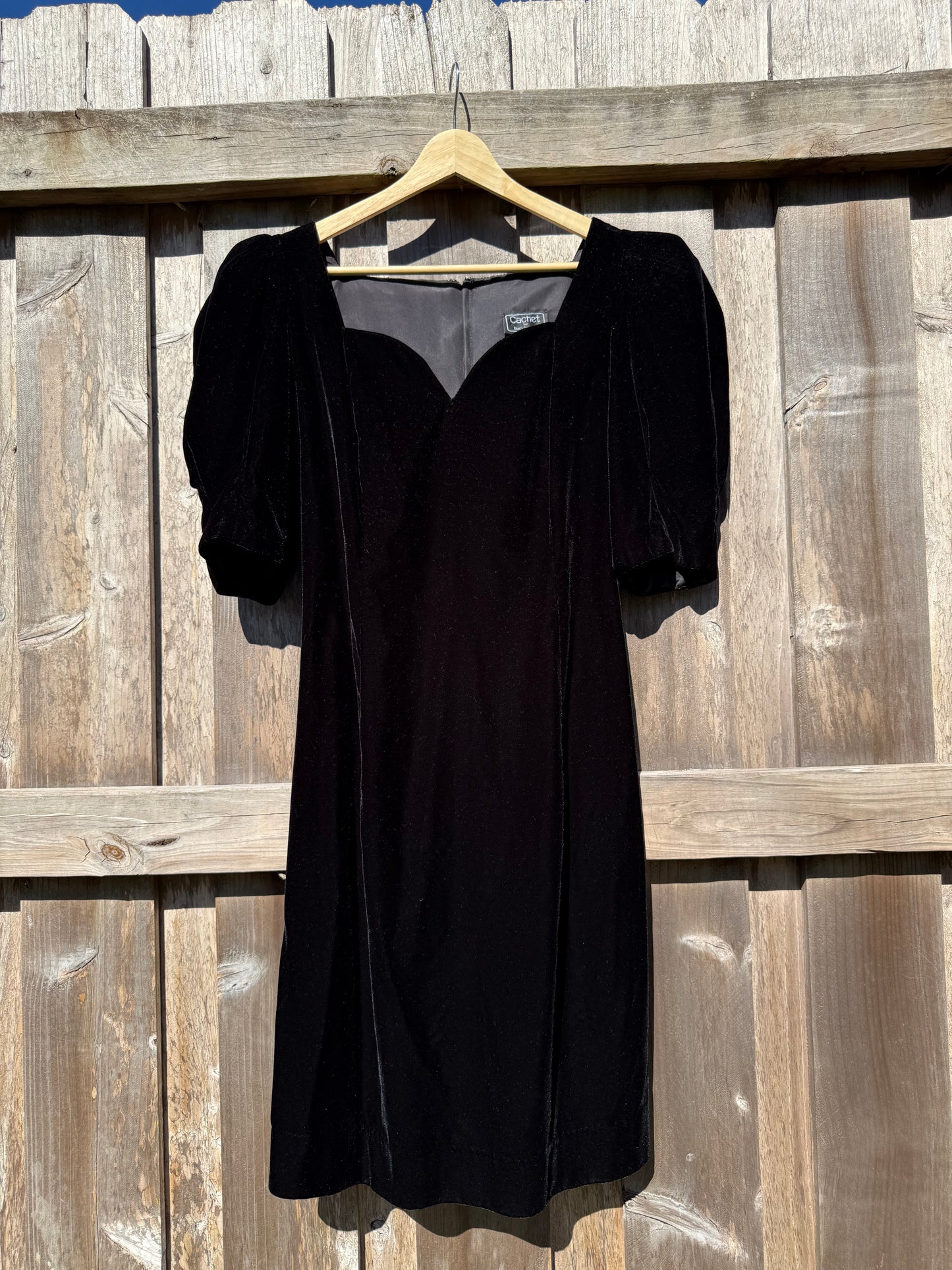 Vintage black velvet dress