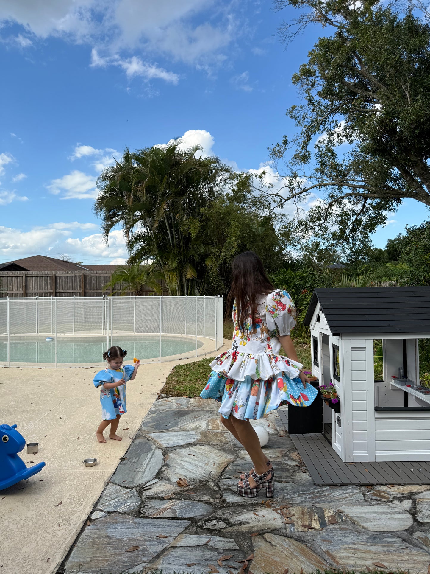 The little miss Sophia dress in blue sky