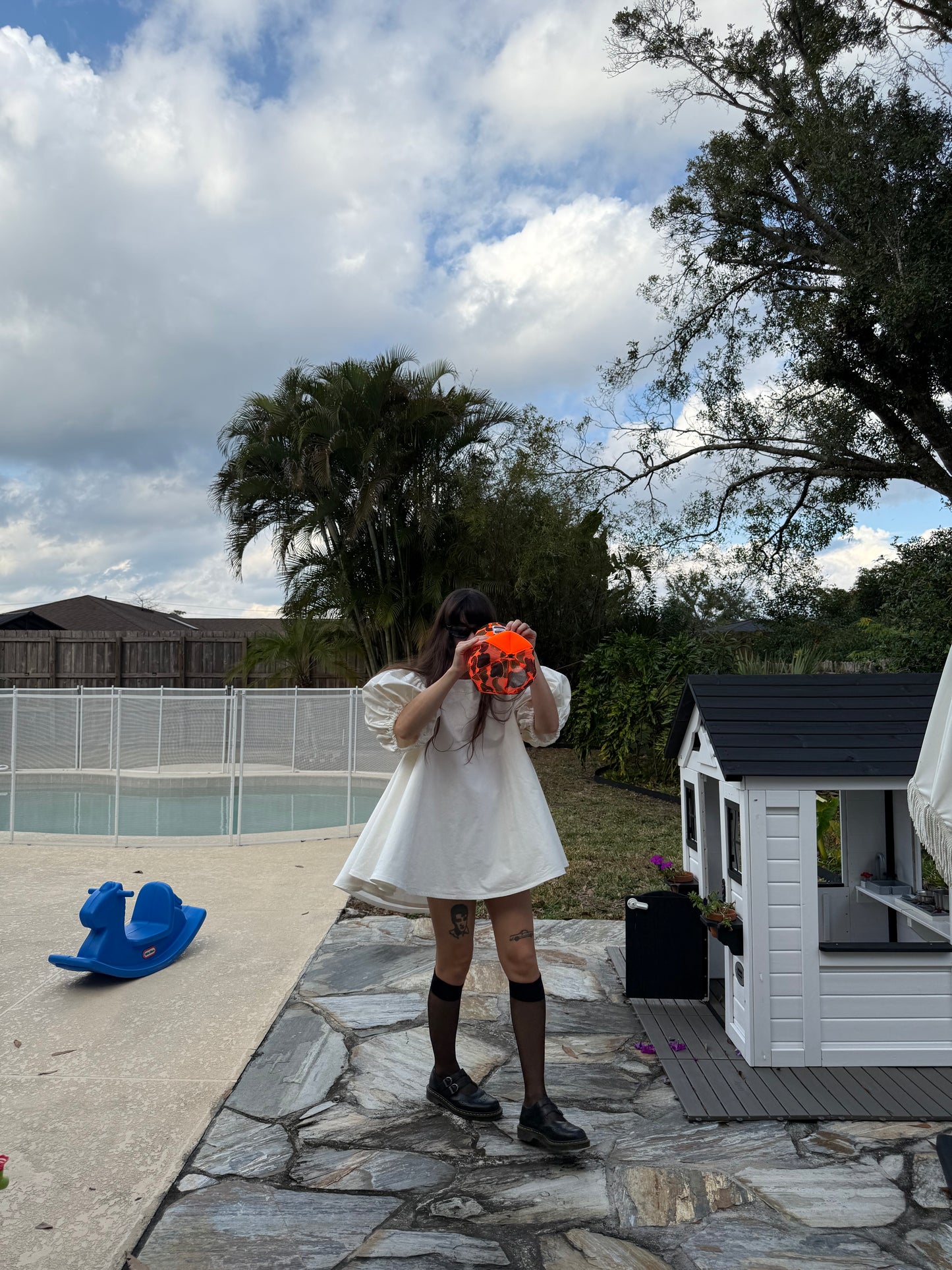 The Sophia dress in snow bunny