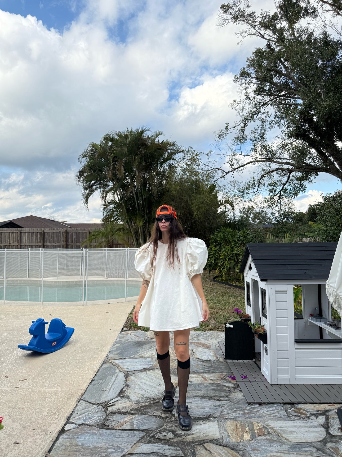 The Sophia dress in snow bunny