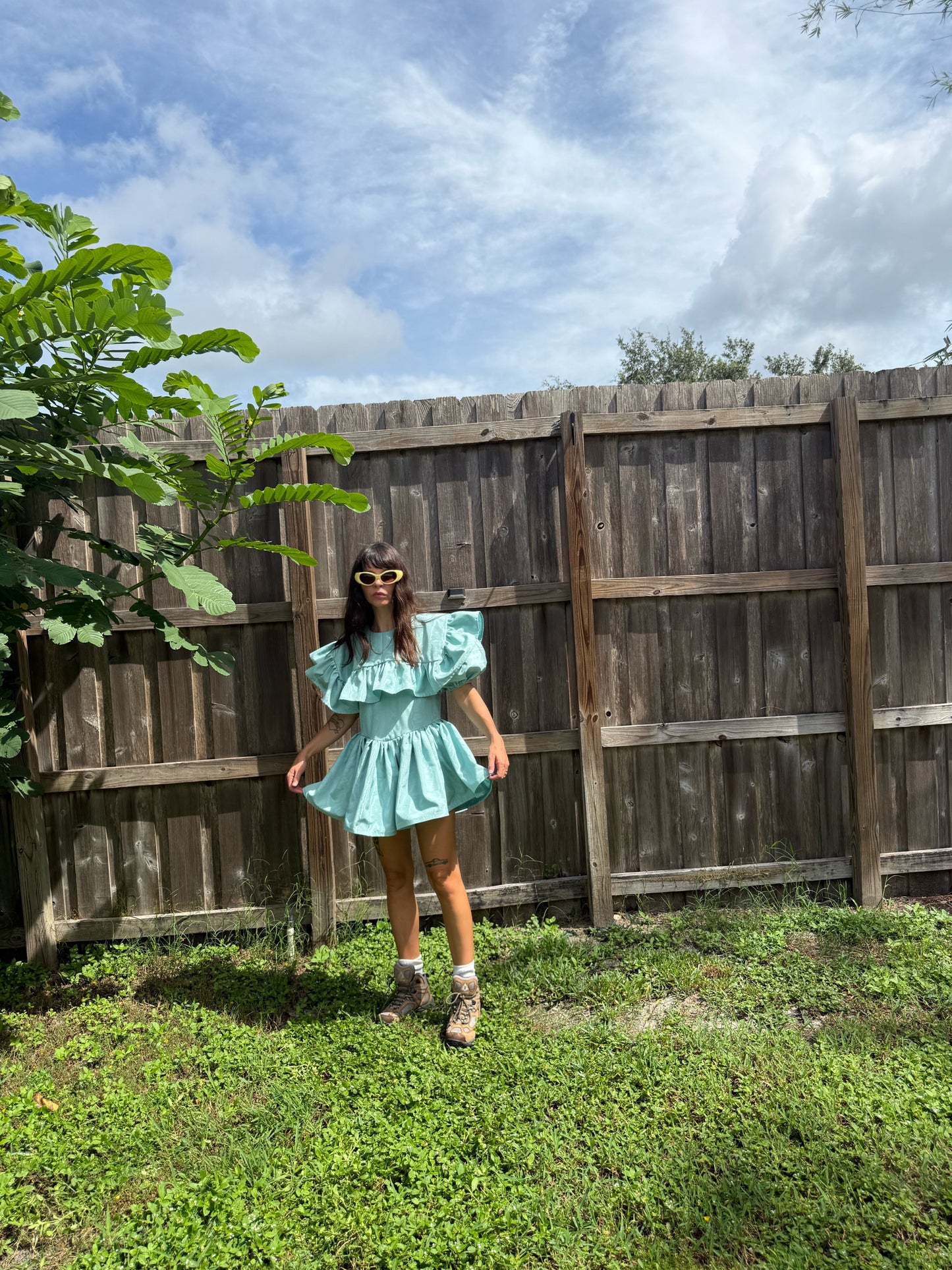 The Maetta dress in little girl blue