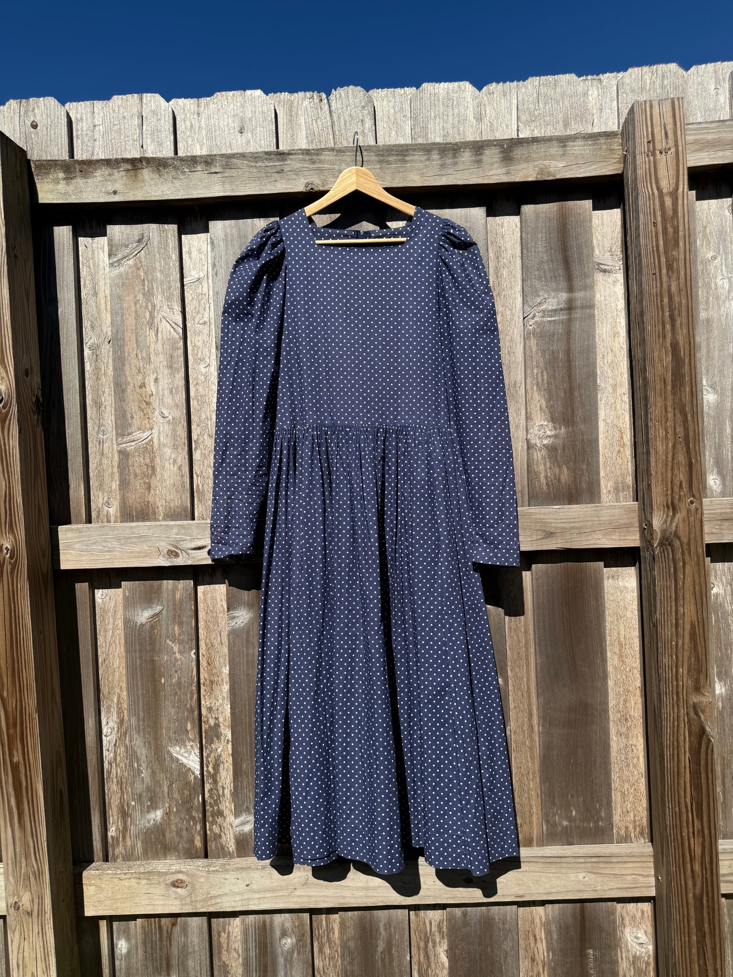 Vintage Laura Ashley dress in polka dot