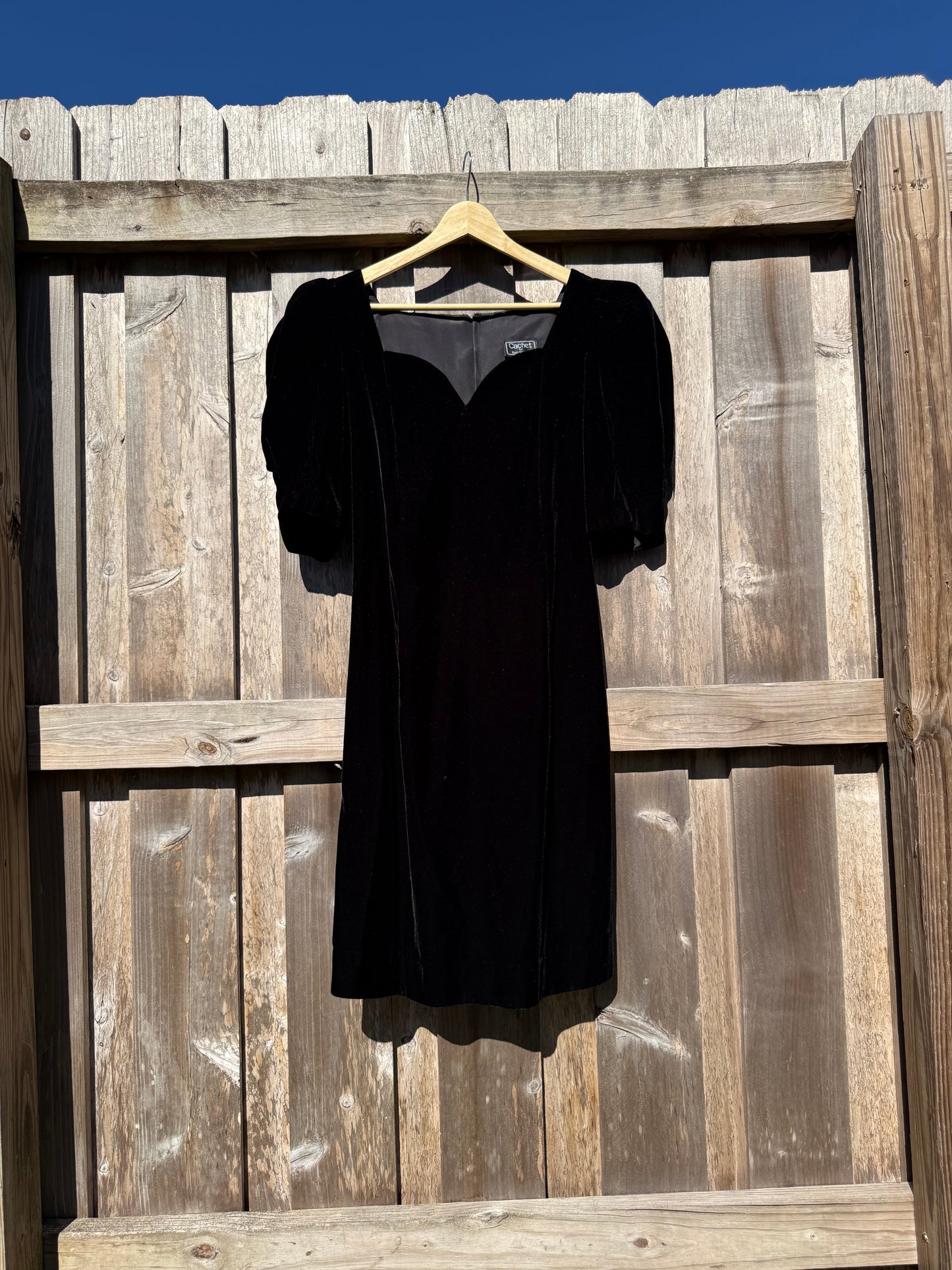 Vintage black velvet dress