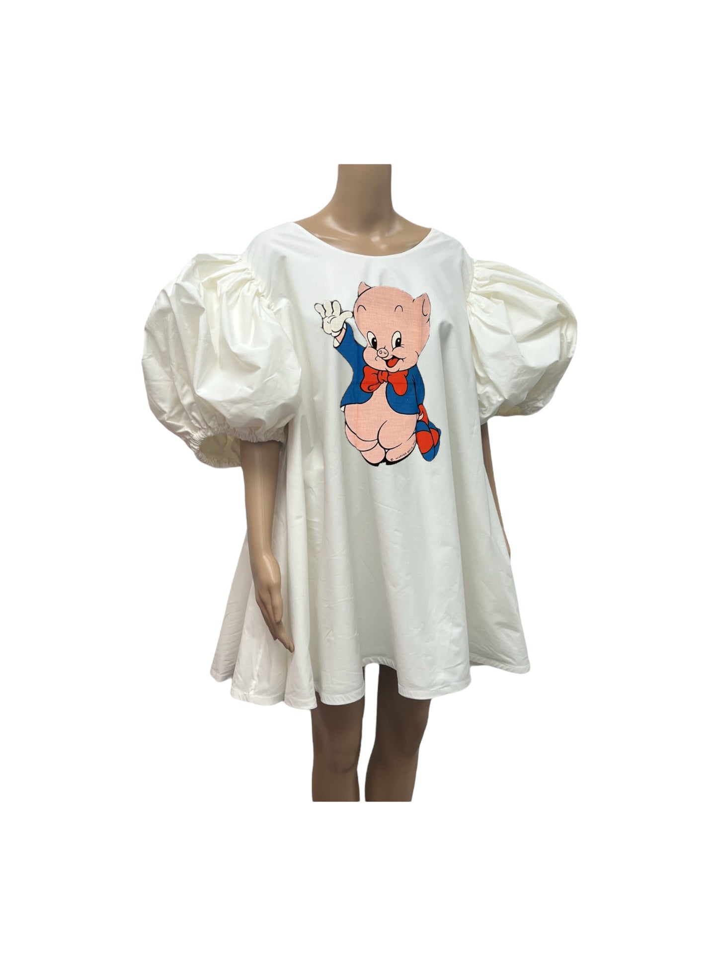 The custom Sophia dress in piggy