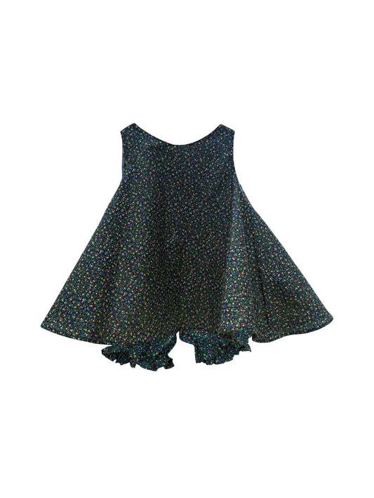 The Penelope bloomer set in ditsy blue floral